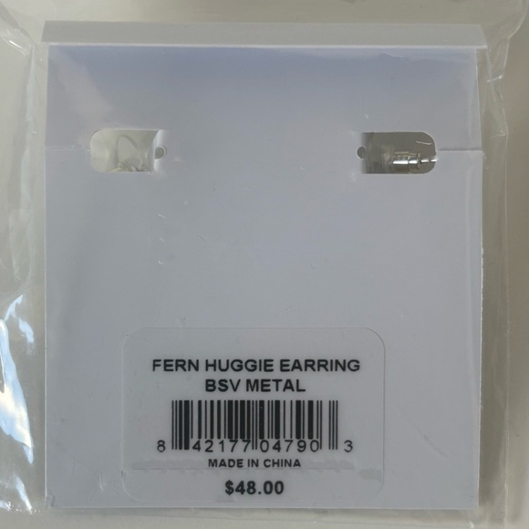 Kendra Scott Fern Huggie Earrings — BSV Metal — New On Card - Picture 2 of 5